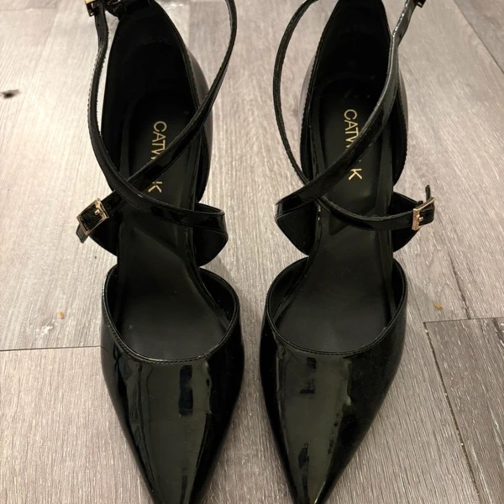 Chic Black Patent Leather Heels